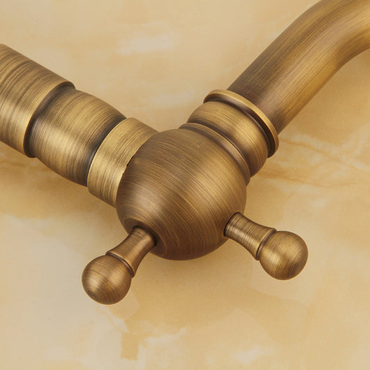 Antique Brass Kitchen Faucet 360 Swivel Bathroom Basin Sink Mixer Tap Crane Home